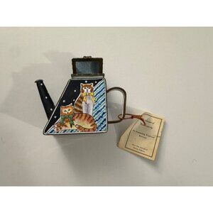 Kevin Chen Decorative Teapot Ceramic Cats With Bows Trinket BB31